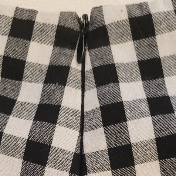 🌹SOLD🌹 superdown Gingham White/Black High-Waisted Straight Leg Pants NWOT🌹 - Picture 7 of 14
